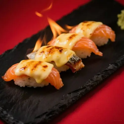 芝士三文魚火焰壽司